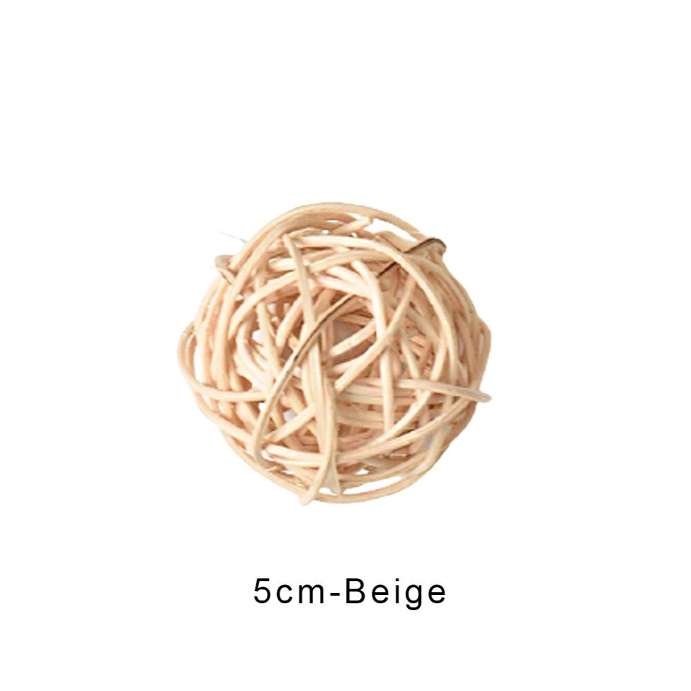 Fotostudie kunstig rottingkugle halmkugle fotografi baggrundsdekoration til hjem juledekoration foto rekvisitter: 5cm beige
