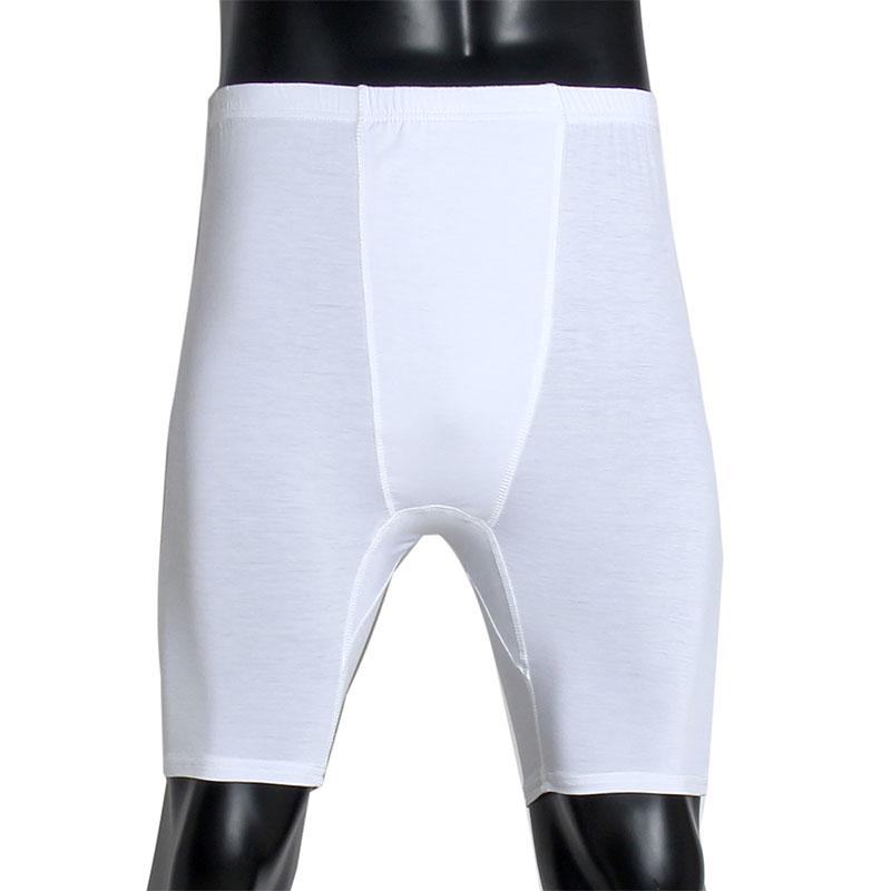 Hommes Shorts pour musulman Islam-hommes taille basse taille élastique Shorts hommes vêtements sport slim court Leggings: XXL / WHITE