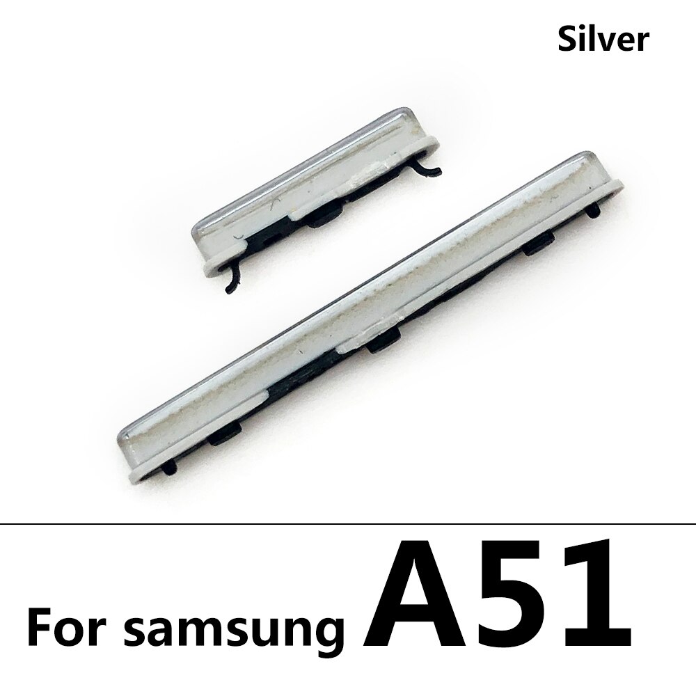 Voor Samsung A31 A51 A70 A71 Power Knop + Volume Zijknop: A51 Silver