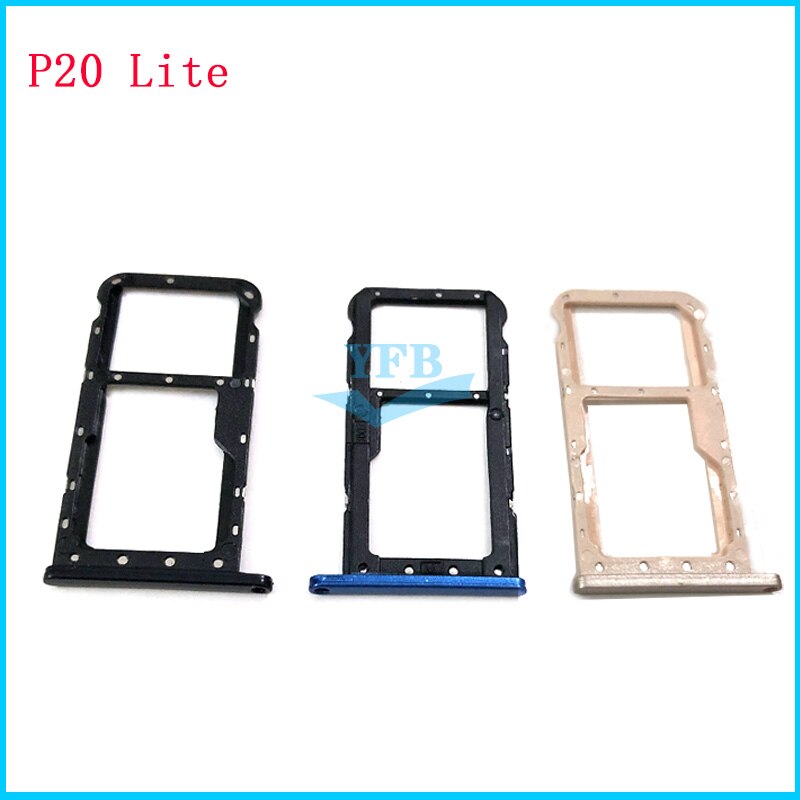 Voor Huawei P20 Pro Lite Sim-kaart Lade Houder Slot Adapter Socket Sim Vervangende Onderdelen