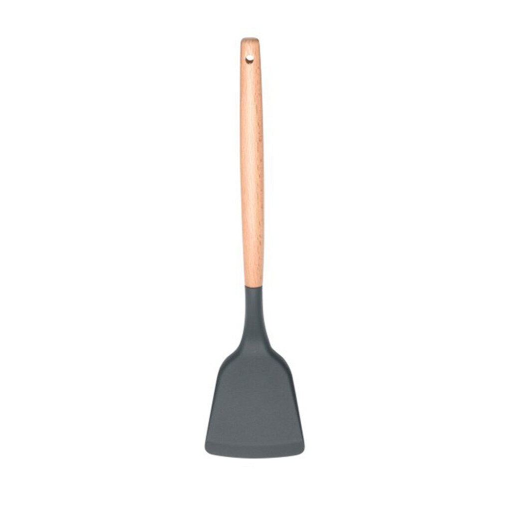 FenKicyen Cool Kitchenware Sets Heat Resistant Wooden Handle Spatula Soup Spoon Skimmer Egg Beater Brush Non-Stick Cooking Set