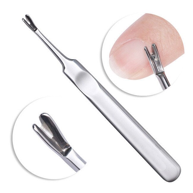 Nagelkunstgereedschap nagelriemverwijderaar nagelriemschaartje nagelriemduwer knipper schaar dode huid manicure pedicure roestvrij staal: 1pc nagelriemvorkjes