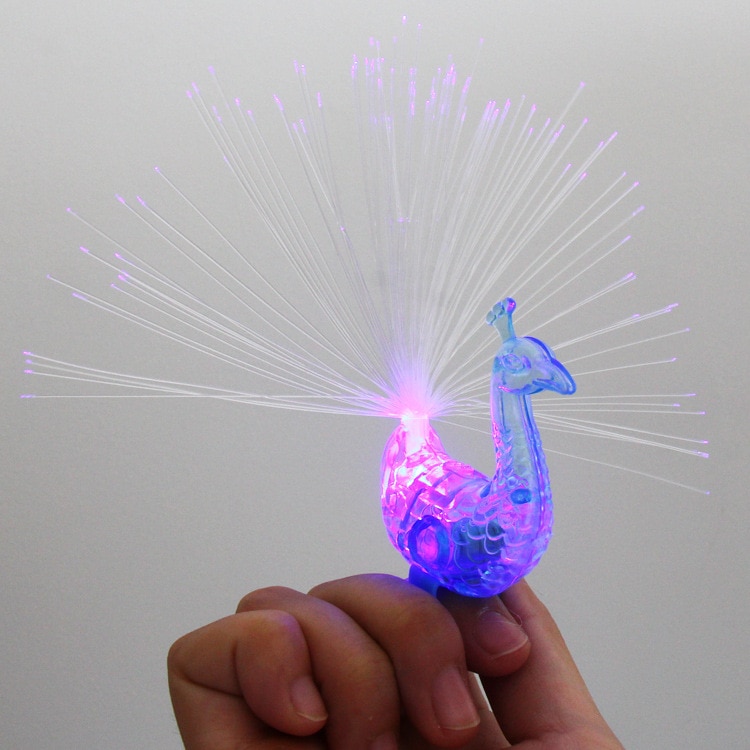 Children's Day peacock finger light LED light children's toys finger Toys