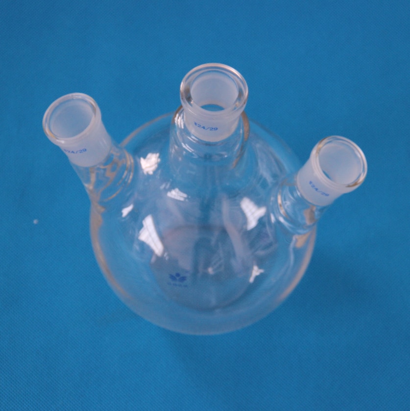 1000ml (1L) 3-neck (three-neck) flat bottom flask, Joint 24/29,heavy wall
