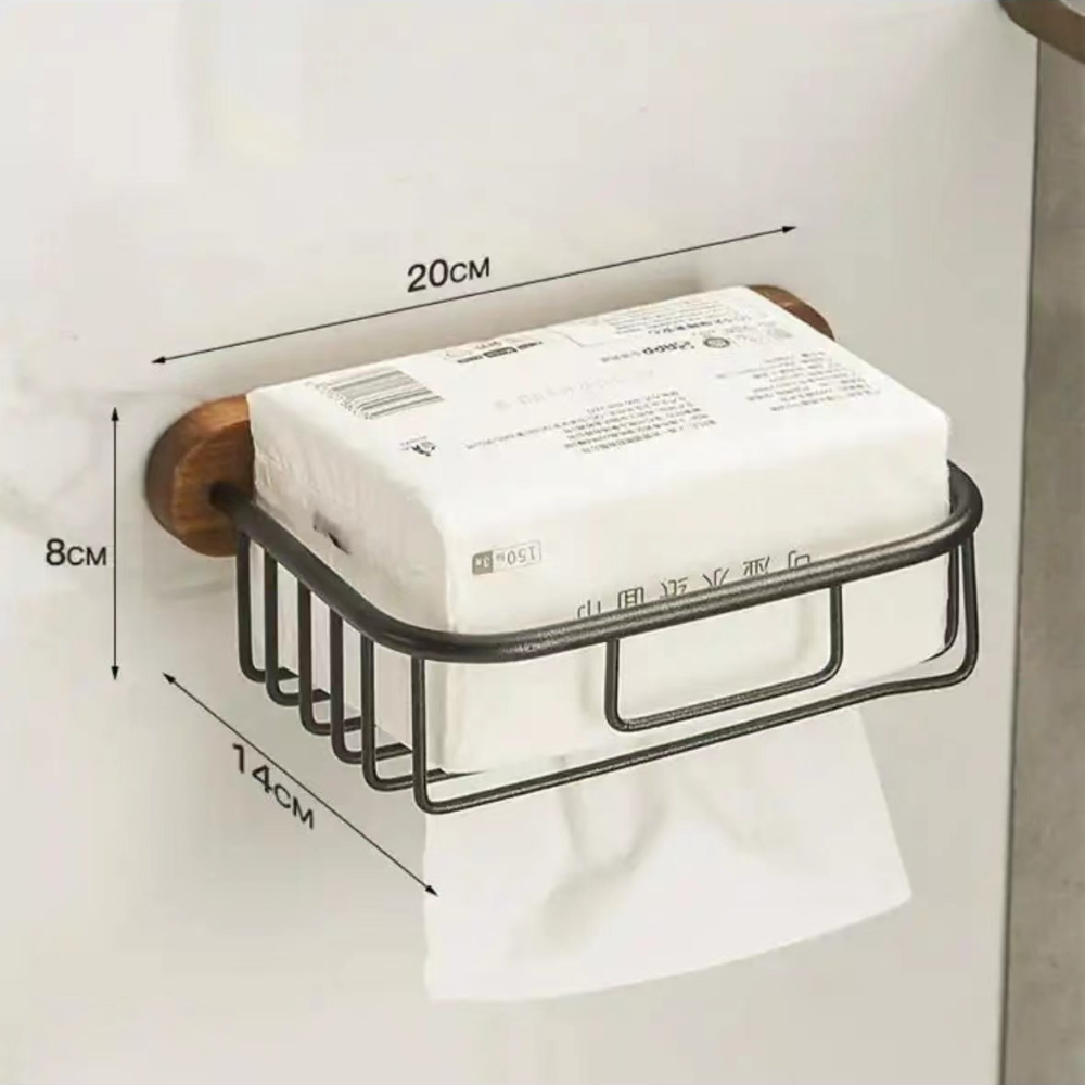 Juego de accesorios de baño de madera de nogal negro, toallero de baño, soporte de papel higiénico, estante de barra de toalla, accesorios de baño: Gris claro