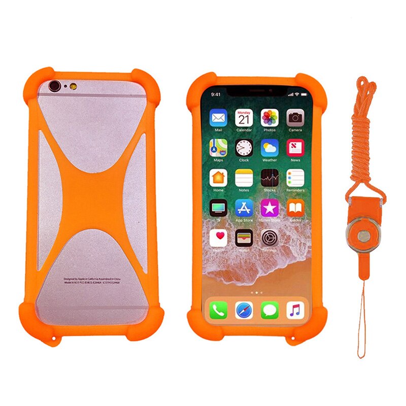 Pour Crosscall Core-X3 coque arrière Action-X3 souple en Silicone élastique pour coque de Trekker-M1 Crosscall avec sangle de cou