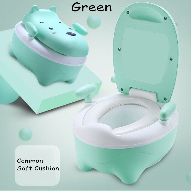 Bonbons couleur bébé infantile siège de toilette grand enfant enfants bébé toilette formation pot urinoirs tiroir Style facile à nettoyer: Green Common Soft