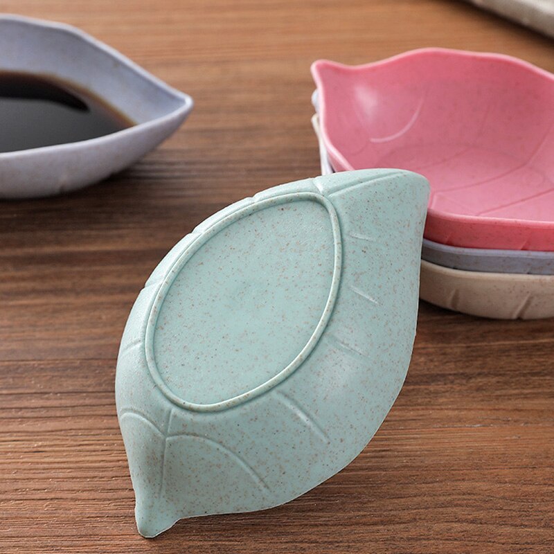 Multifunctional Side Dish Snack Plate Dumplings Dipped In Water Plate Vinegar Sauce Dish Leaf Shape Small Dish Kitchenware