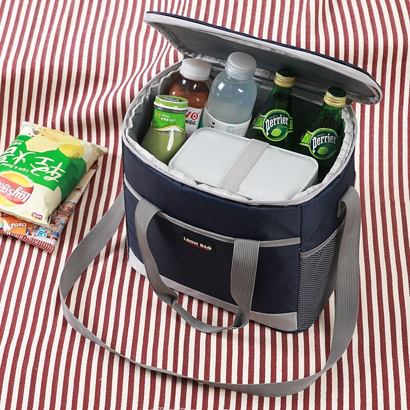 15L espessamento refrigerador bloco de gelo saco térmico grande picnic lunch box alimentos latas de bebidas vinho fresco ombro saco de isolamento do veículo saco