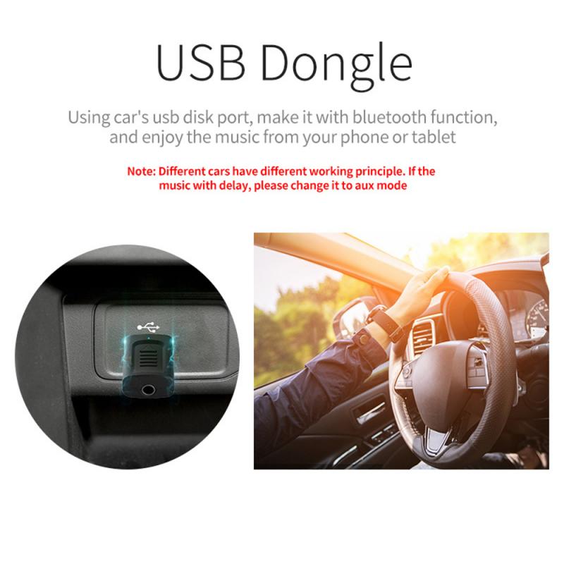 4 In 1 Bluetooth Receiver Bluetooth 5.0 USB 3.5mm Bluetooth Aux BT Audio Receiver Transmitter Wireless Dongle For Car/TV/laptop