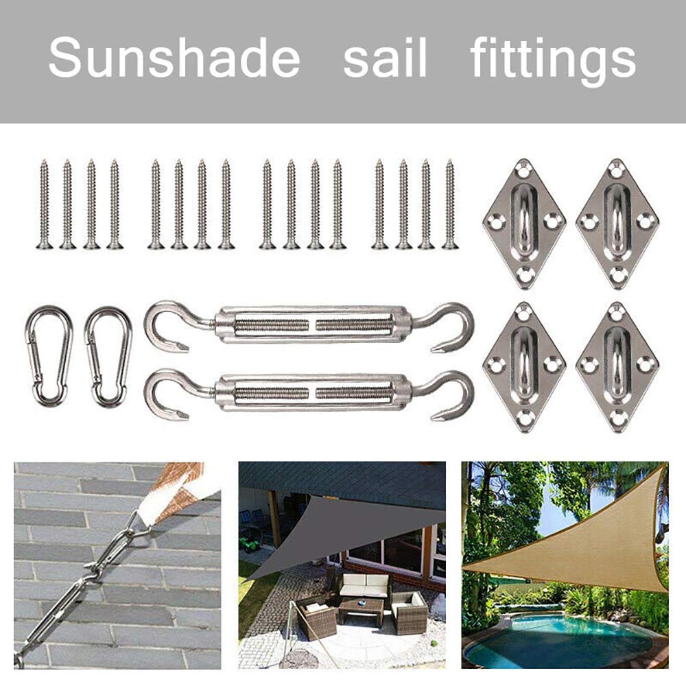 Metal Fittings Stainless Steel Sun Sail 40pcs Sun Shelter Fitting Kits Awning Special Fixed Accessories Shade Sail Accessories