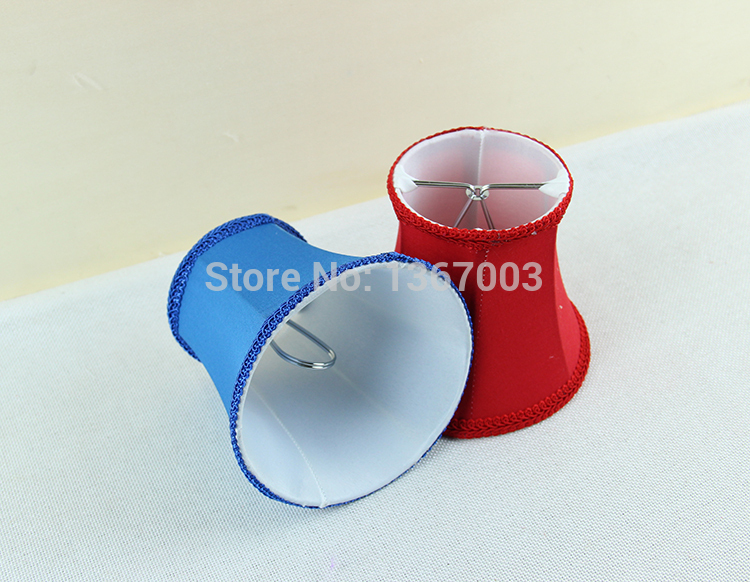Rood, Blauw, Groen moderne licht lampen met stof lampenkappen, Kroonluchter Mini Lampenkap moderne, clip Op