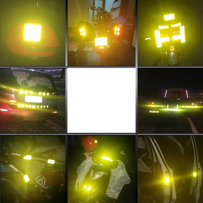 10 stk bil klistermærke rundt reflekterende tape reflekterende moto reflektor klistermærke sikkerhedsadvarsel mærke til cykel bil tilbehør