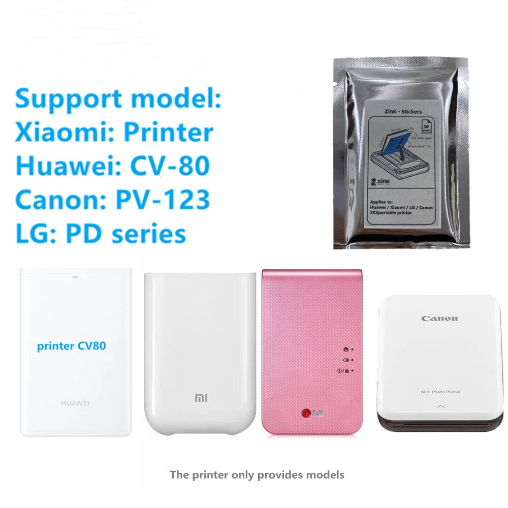 Huawei Foto Papier 2X3 Zoll ZINK Papier für Huawei/Xiaomi/LG/Kanon Tragbare Drucker Tasche Foto Papier Mini Foto Papier