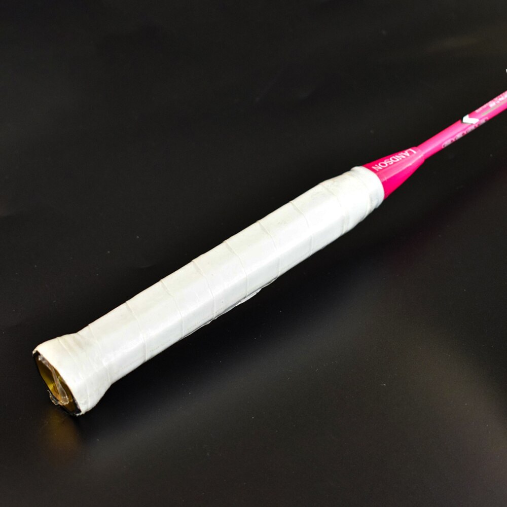 Landson uma raquete de badminton durável de fibra de carbono rosa com alta densidade composta sistema absorção de choque raquete de badminton