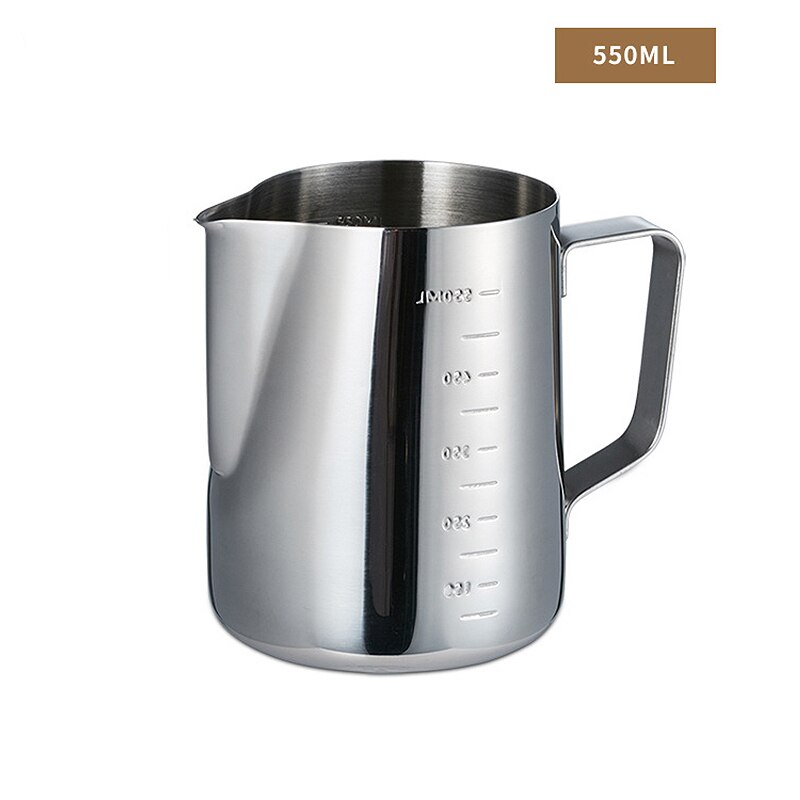 Jarra para espumar leche, vaso de flores para capuchino, café, Tazas de Espresso, Espumador de leche Latte, jarra para espumar con escala