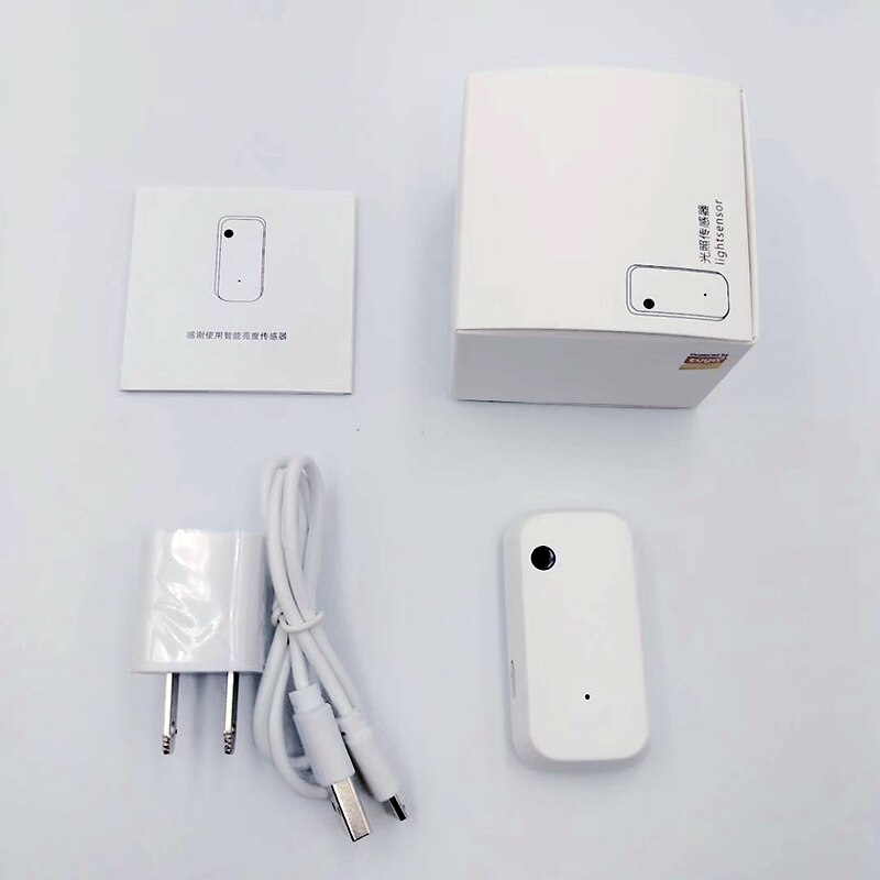 Tuya maison intelligente 180 ° WIFI capteur d'éclairement capteur de luminosité WiFi intelligent vie intelligente alimenté par capteur de lumière USB: US plug