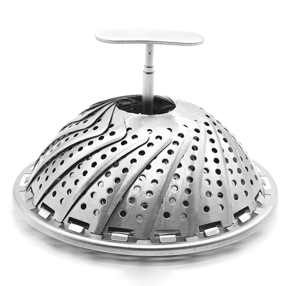 Foldable Steamer Stainless Steel Food Steamer Basket Mesh Fruit Desserts Plate Vegetable Cooker Steamer Kitchen Supplies