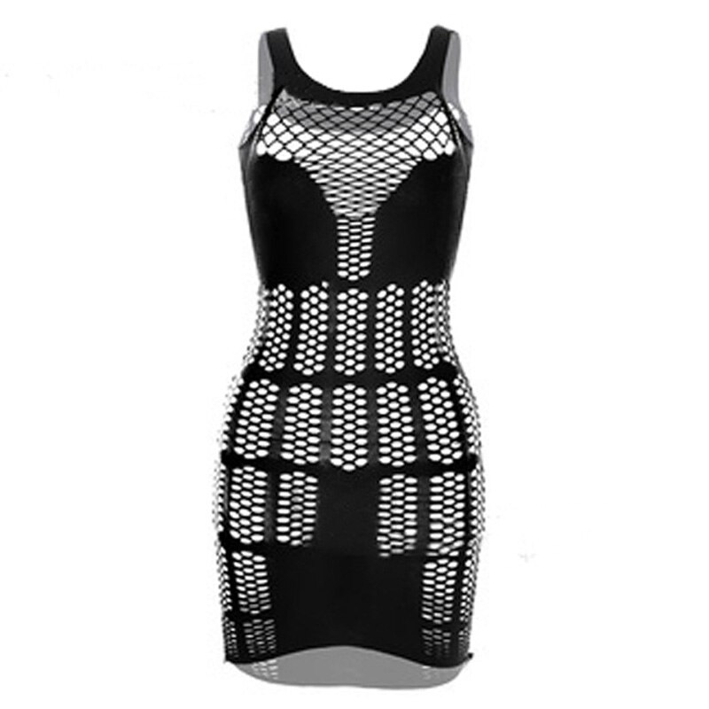 Jupe en filet dos nu pour femmes, Lingerie, nuisette sans manches, Sexy, vêtements sexuels pour femmes, vêtements de nuit: black