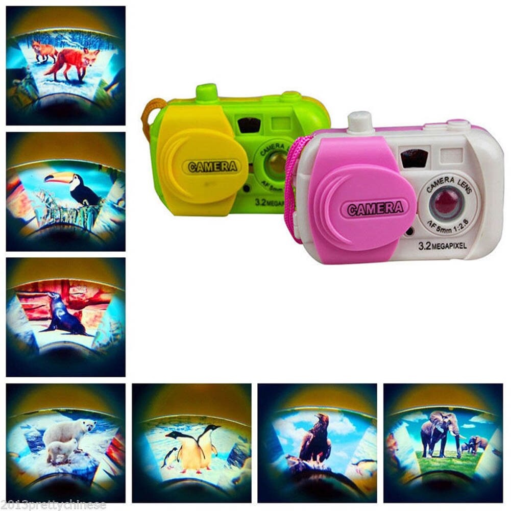 Funny Projection Camera Toy Muilti Animal Pattern Light Projection Educational Study Toys Children Random Color