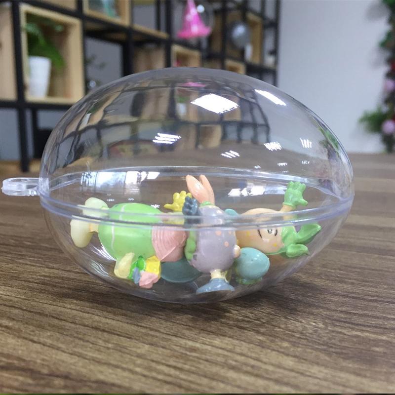 10Pcs and Funny Easter Egg Box Transparent Egg Box Decorated Party Supply