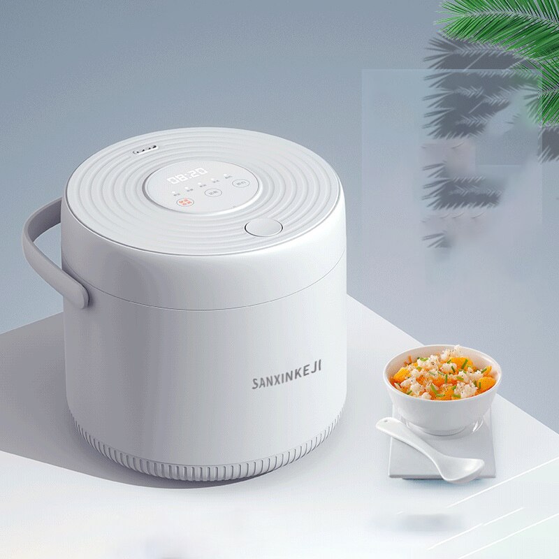 Multifunksjon 2l mini riskoker 220v 400w smarthus kjøkken elektrisk matte dampkoker 24h avtale til 1-3 personer