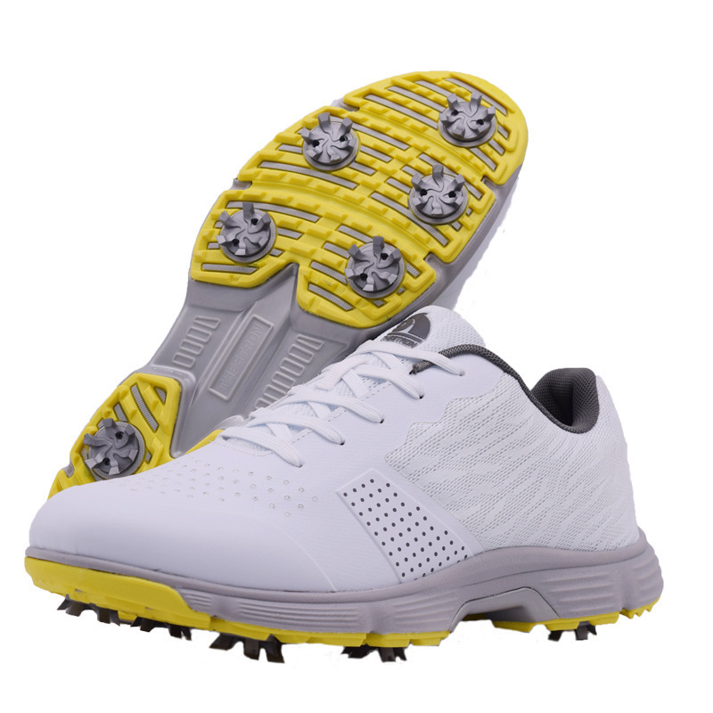 Waterproof golf shoes for men, thornless outdoor golf sports training sneakers, classic men's golf trainers 14 size e 13