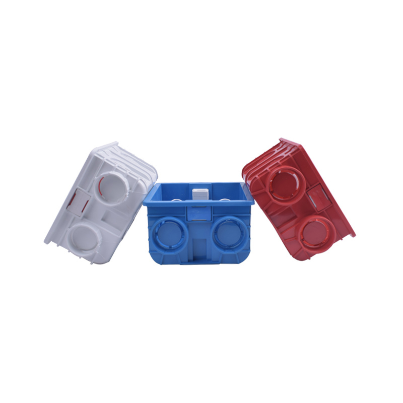 Wall Mounting Box, 86 Internal Cassette, Wiring Box, White Back Blue Red Box For 86mm*86mm Standard Wall Switch and Socket