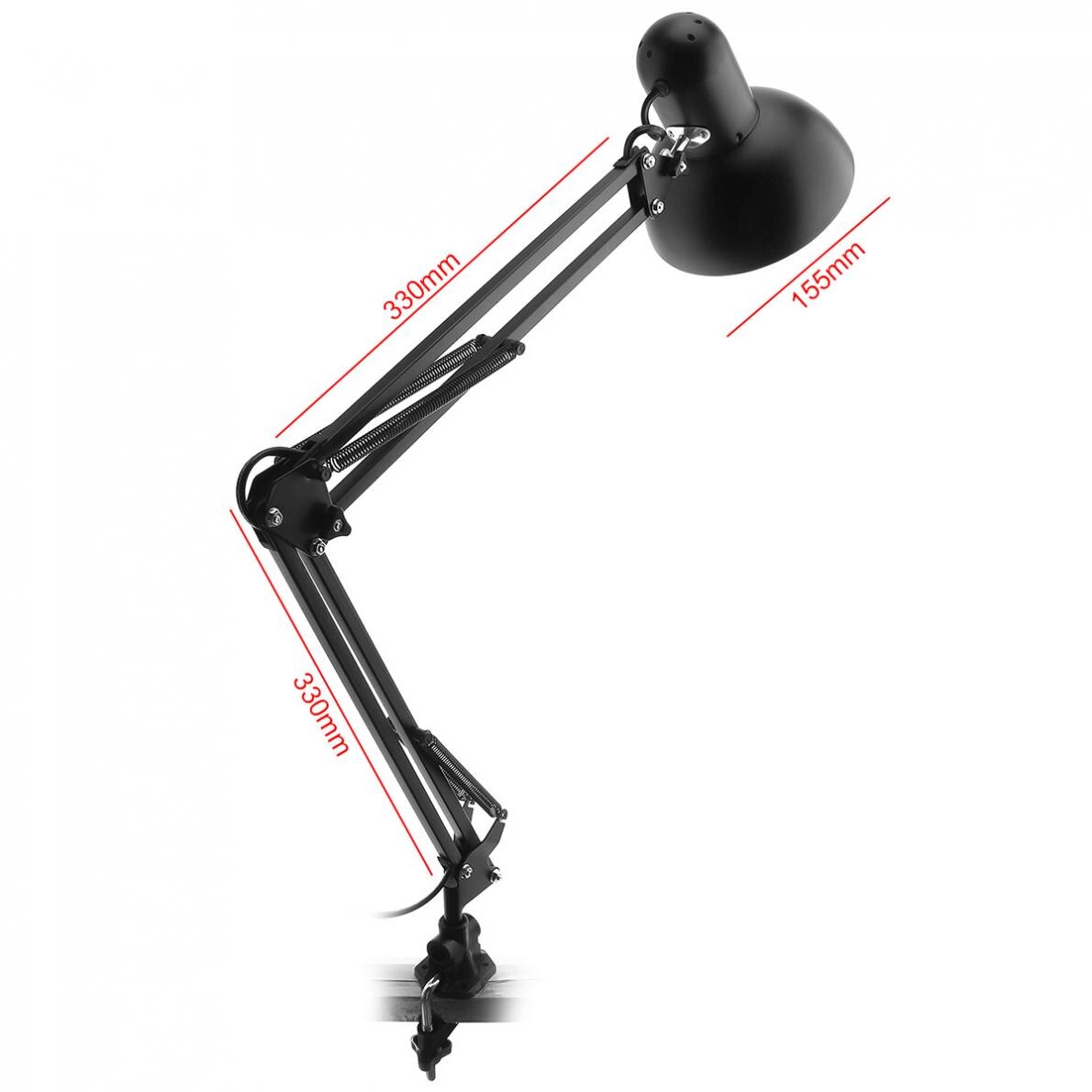 Universal Stand Arm Bracket Flexible Metal Holder Over Length Swing Arm Standing Bracket Fit for Table Lamp Capacitor Microphone: Desk Lamp A