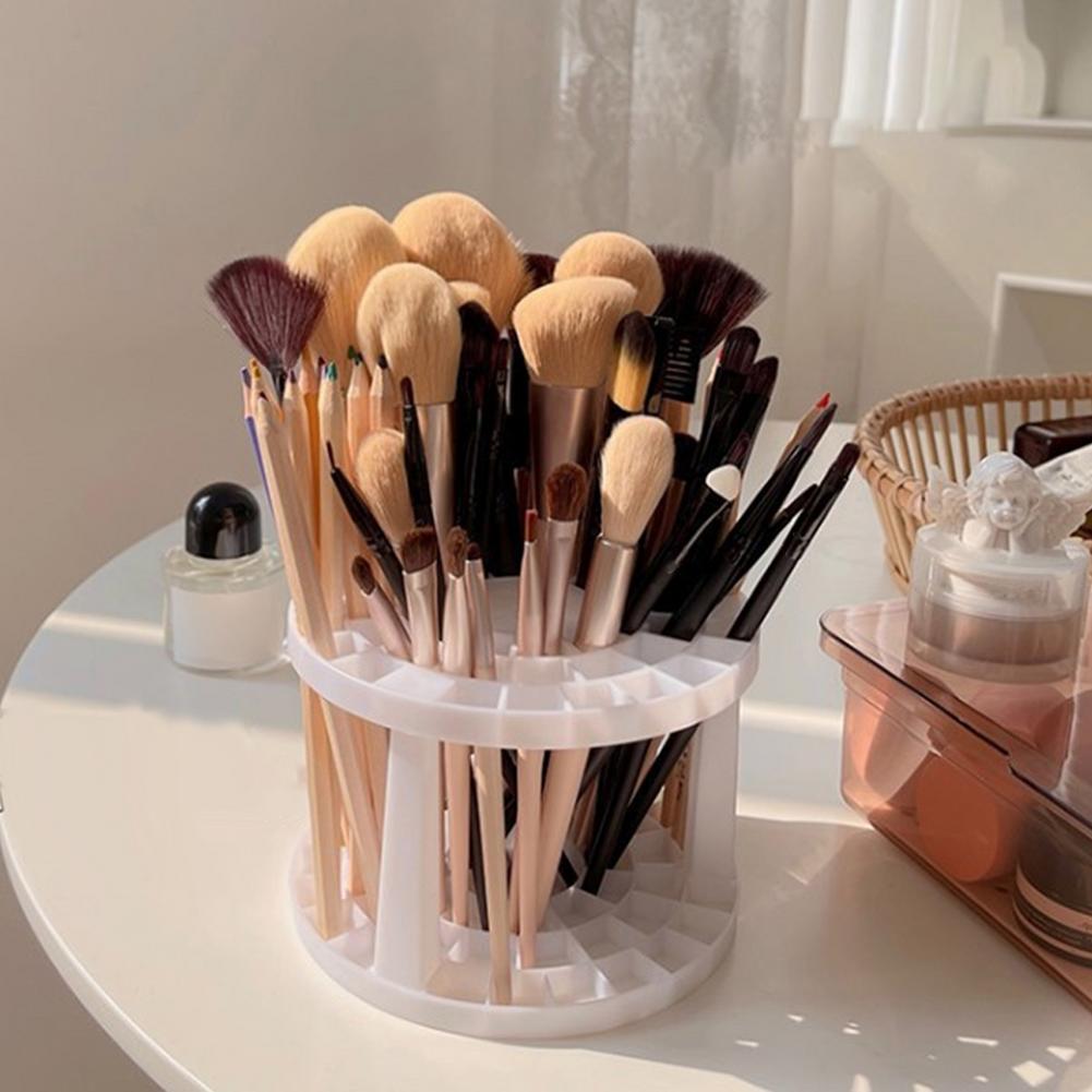 Make-up penseelhouder - Lege draagbare reismake-upkwasten Ronde