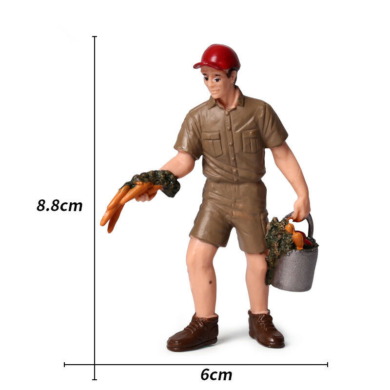 Farm People Farmer Police Breeder Farmwife Figure Model Decor Collector Toy Collector Decor Simulation Educational Figures: M-379
