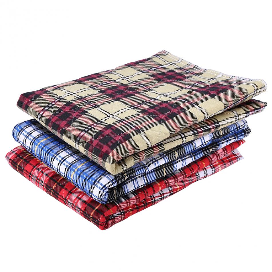 60 * 90cm återanvändbara bomullsinlägg för vuxna, tvättbara förtjockning blöjfoder flädertyg blöja 3 lager hälsoblöjinlägg