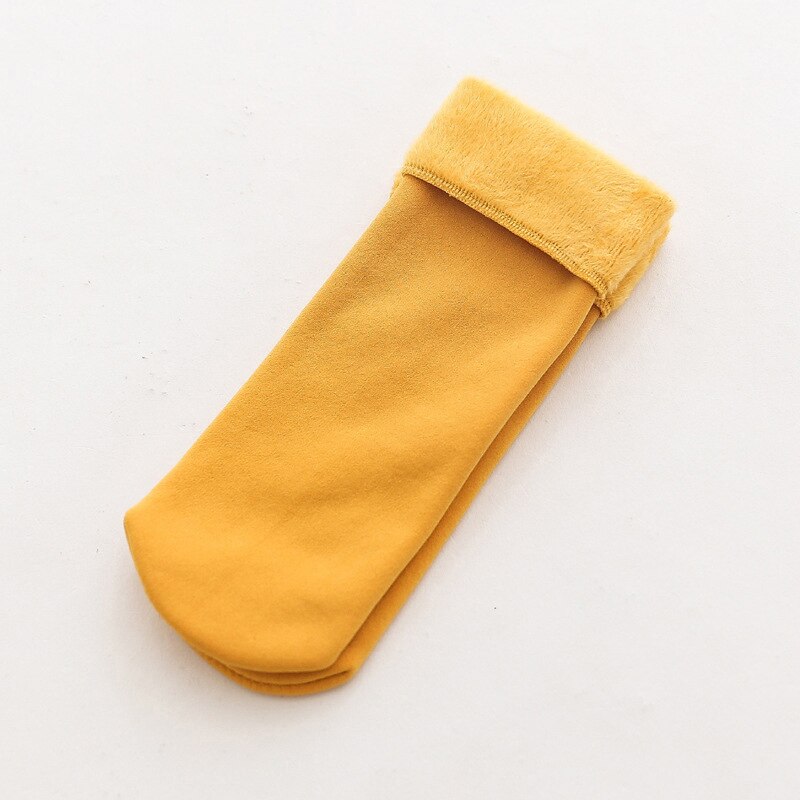 Inverno Caldo di Modo Ammucchiati Calzino Del Bambino Chridren Solido di Colore Della Caramella per Bambini da Neve Calzini E Calzettoni Aggiungere Velet Pavimento Caldo Calzino per Le Ragazze