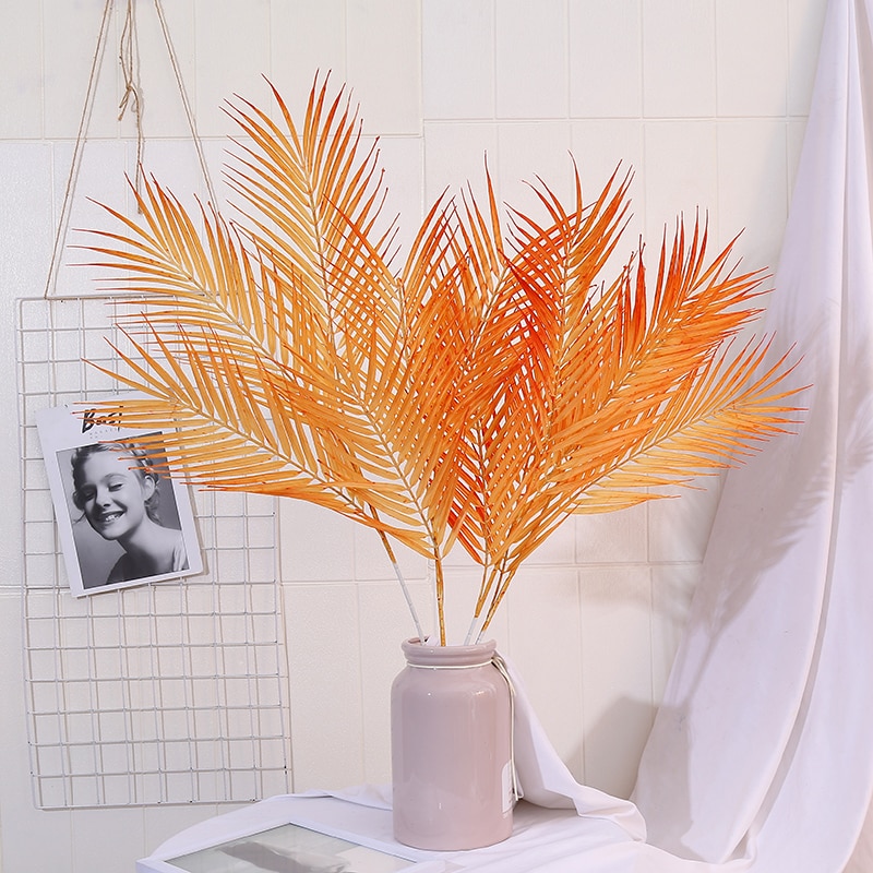 Kunstig bregne planter plast tropisk palme løv gren hjem hage dekorasjon fotografering bryllup dekor blå blader