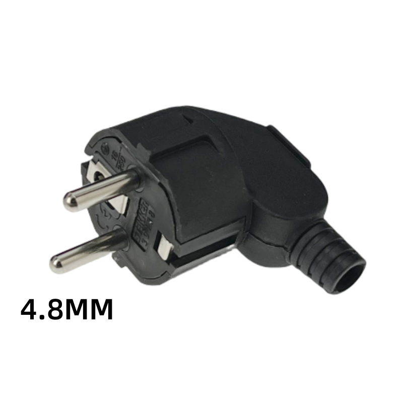 Prise Schuko ue 4.8mm mâle, prises de remplacement rechargeables 250V 16A IP44, prise électrique pour câble d'extension d'alimentation, 3 pièces