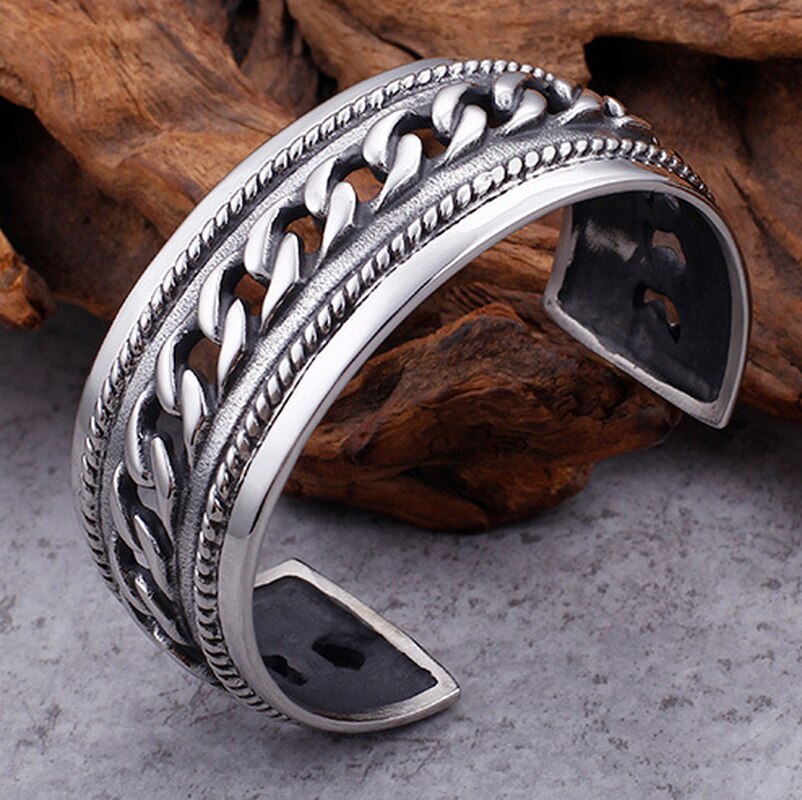Metalen Giant Ketting Gesp Mannen Bangle Dominant Rock Mannen Biker Party Armband