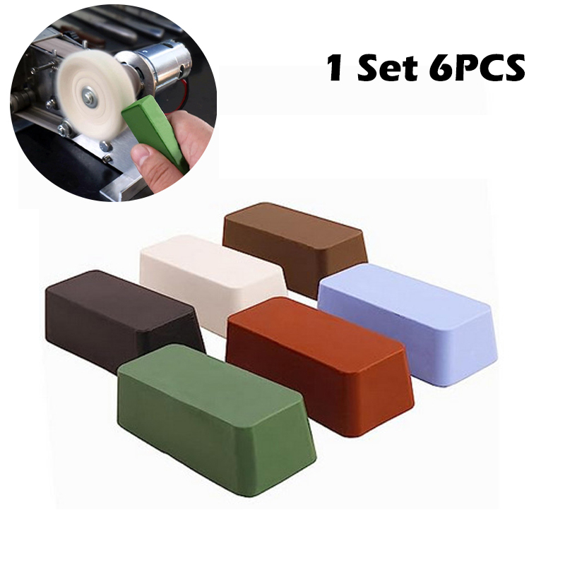 Juego de cera para pulir metales de acero inoxidable, pasta de pulido sólida, descontaminación, reparación de arañazos y eliminación de bloques abrasivos: Grey