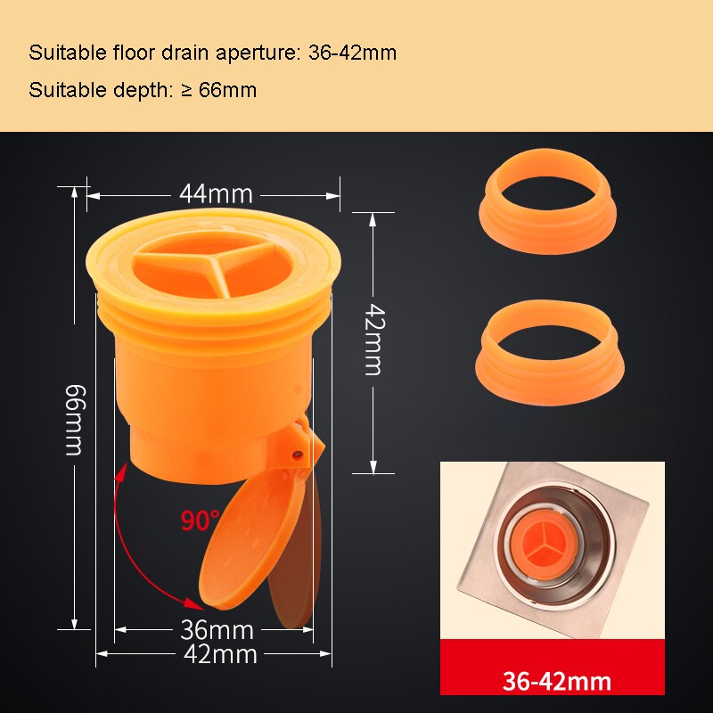 Desagüe de baño desodorante para desagüe de suelo, núcleo de drenaje, sello de sifón de fugas, tapón de bañera, accesorios para Fregadero, Rallo Desague Fregadero: A