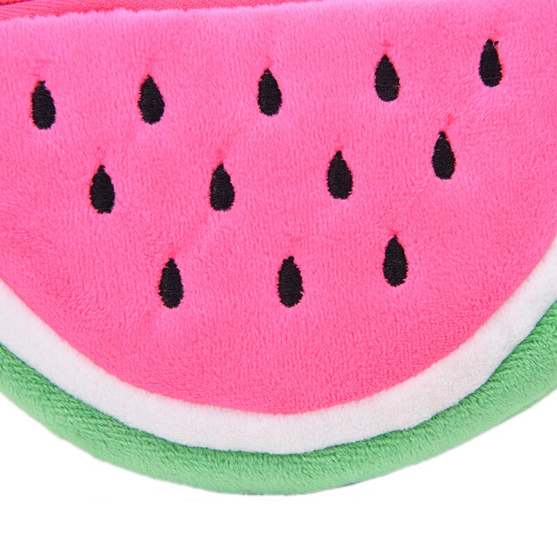 1Pcs Pink Watermelon Plush Stationery Coin Purse Bag