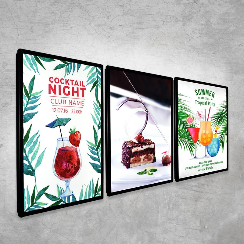 led lightbox display snap frame led light box advertising led sign light box