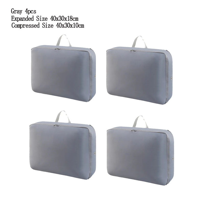4 stks/set Compressie Verpakking Kleding Donsjack Katoenen Quilt Opslag Opvouwbare Grote Capaciteit Uitbreiding Organizer Bag