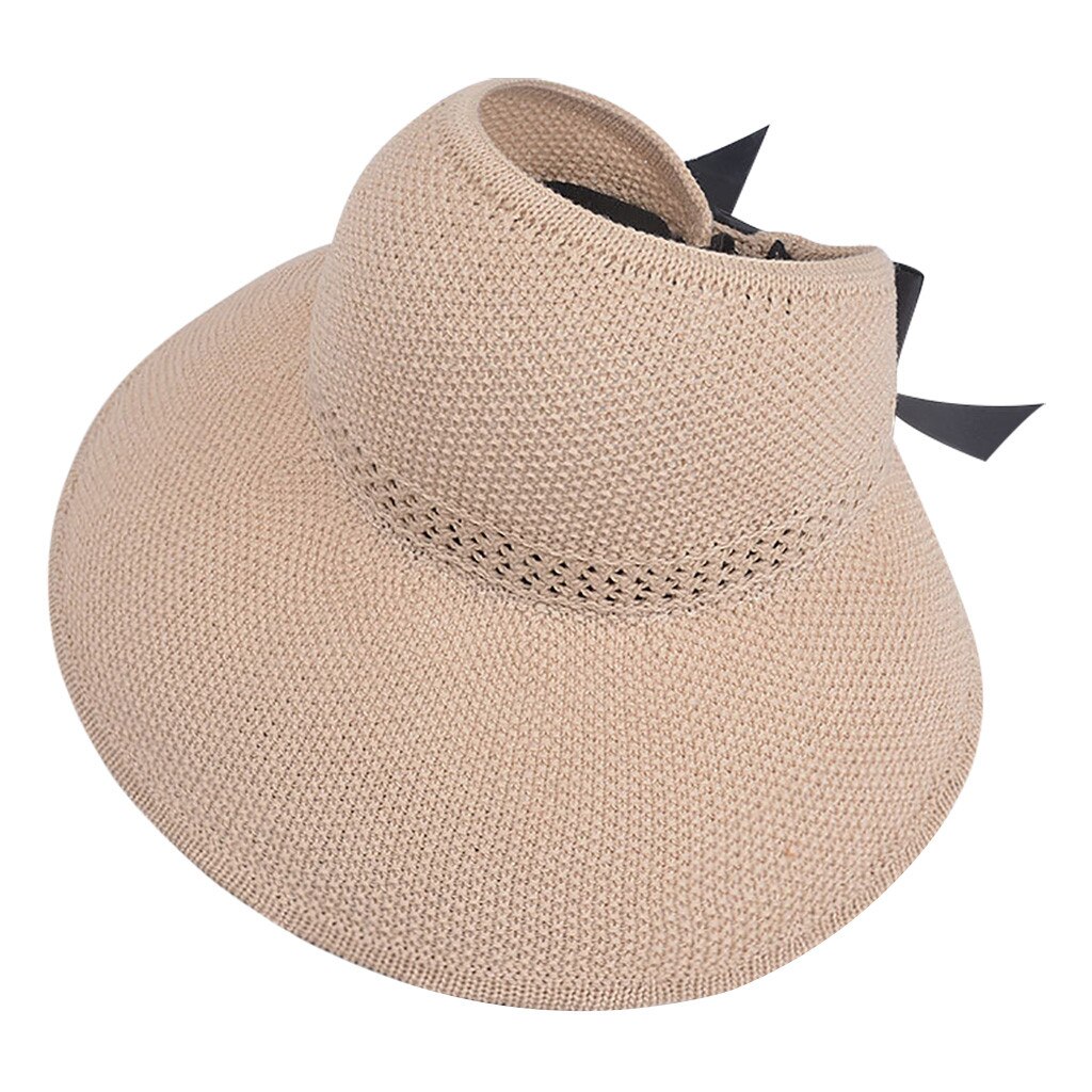 Las señoras de las mujeres de verano Sombrero Floppy playa protector solar ciclismo ajustable gorro Sombrero de paja de de y de Sombrero