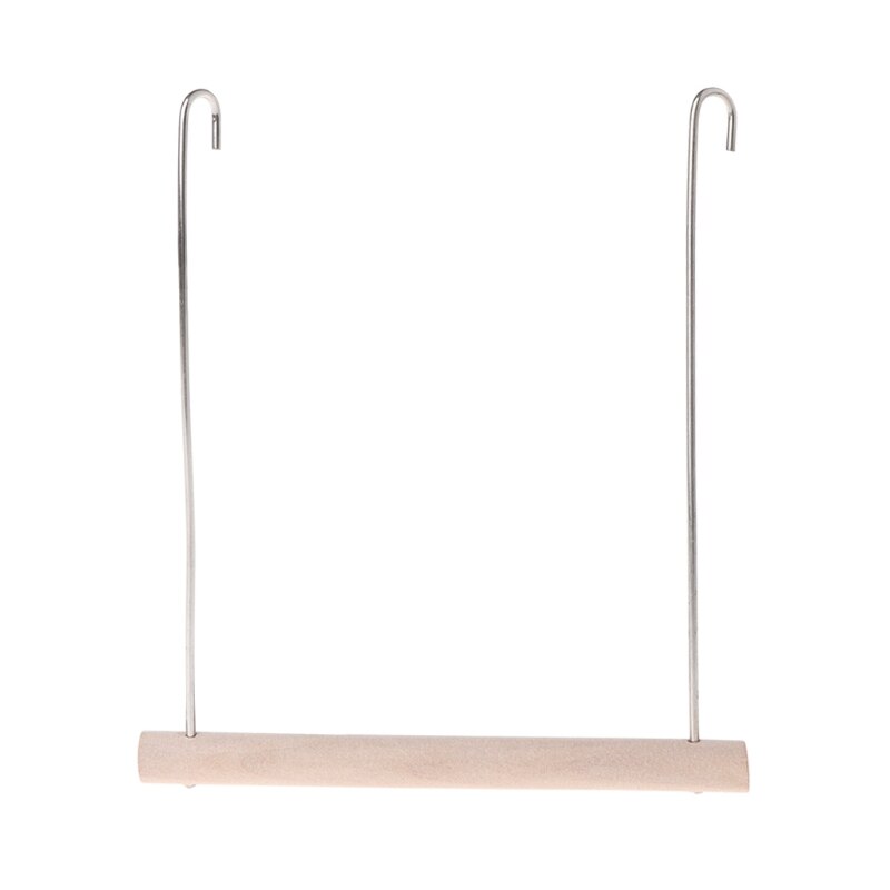 Pássaros de madeira natural poleiro papagaios pendurado balanço gaiola pingente brinquedos suporte: L