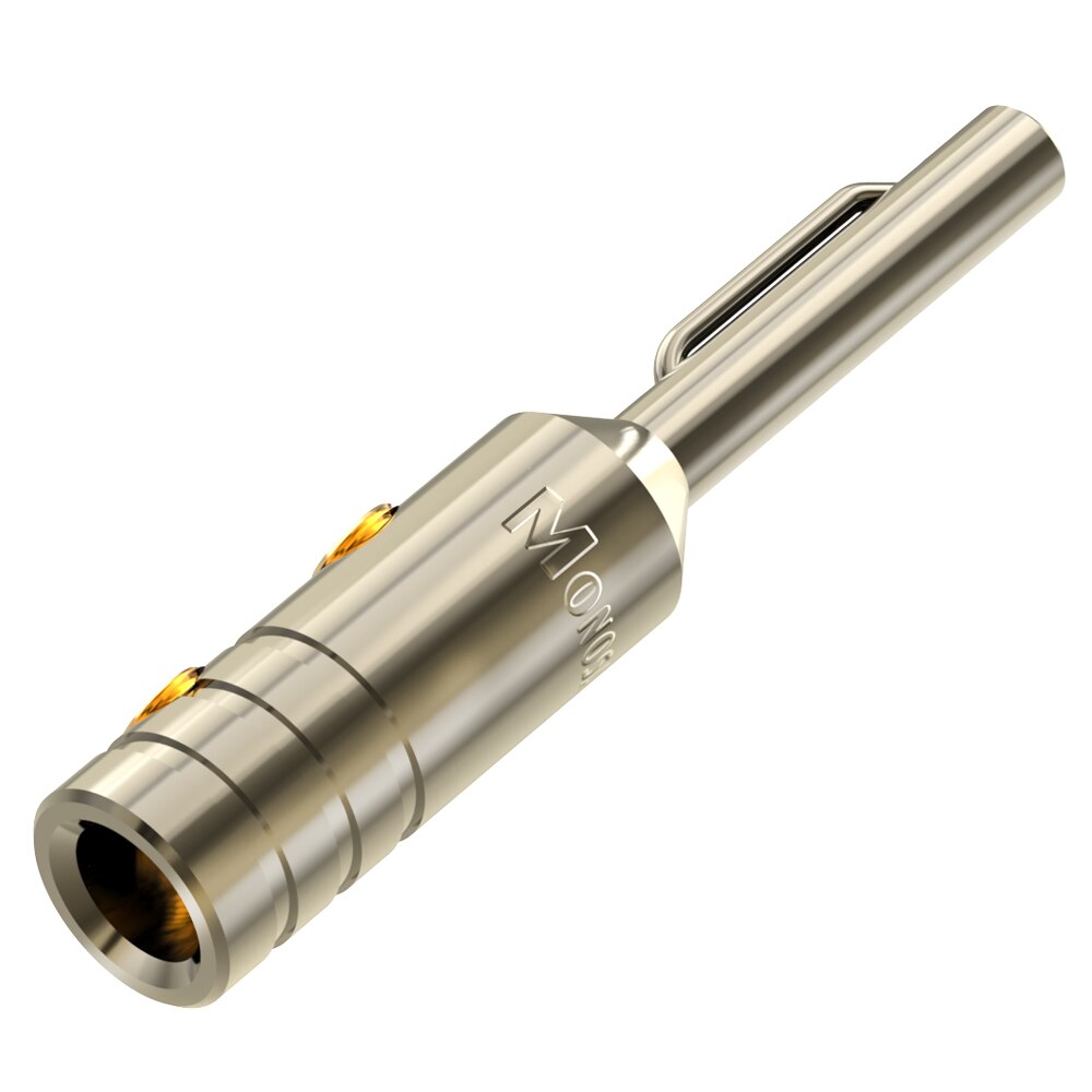 Monoaudio B80 99.998% connecteur de fiche banane en cuivre pur rouge plaqué or/Rhodium, prise de câble Audio pour haut-parleur: 1Pcs B80R