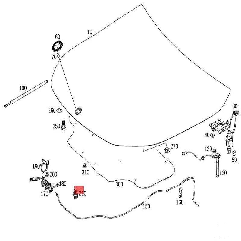 OEM A1778803100 ressort de capot de 1 pièce ForMercedes Benz CLA B A GLB 1778803100 capots de moteur accessoires
