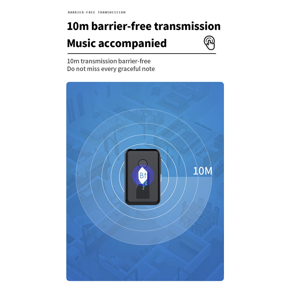 Bluetooth-compatible Adapter Dongle AUX Transmitter Receiver for PC Car Headphones Speaker Network Extender Extension Cable