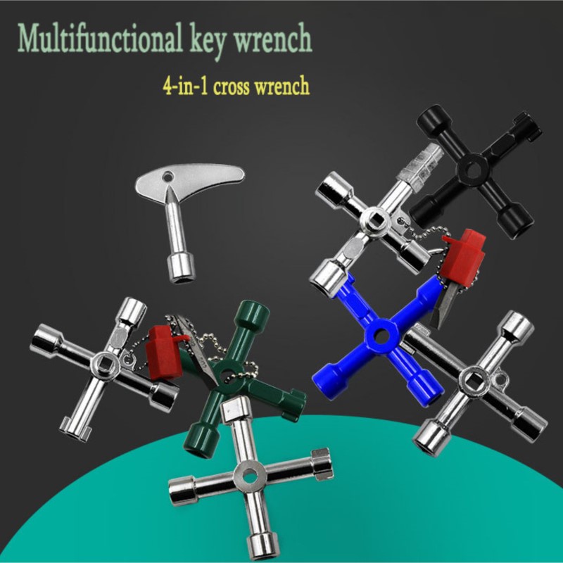 Llave Phillips de 4 vías, Mini triángulo interno Universal, multifunción, llave cruzada pequeña, herramientas manuales de reparación para ascensor de coche
