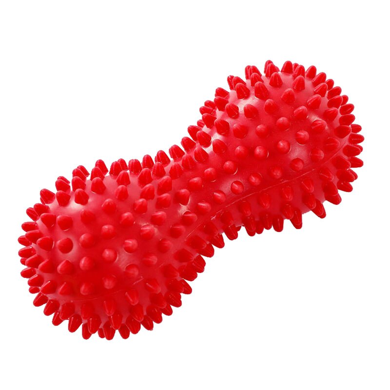 Piłka do Masażu Orzech - 15x7cm - Masaż Punktowy - Relaksacja Mięśni - Fitness: Czerwony