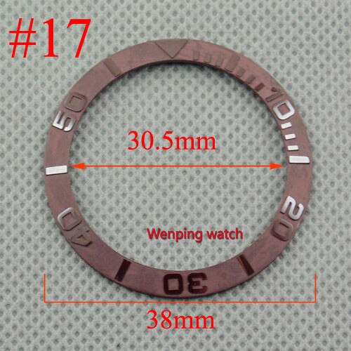 38mm titanium keramiske ringring tofarvet pasform automatiske 40mm bliger ure: Stil 17