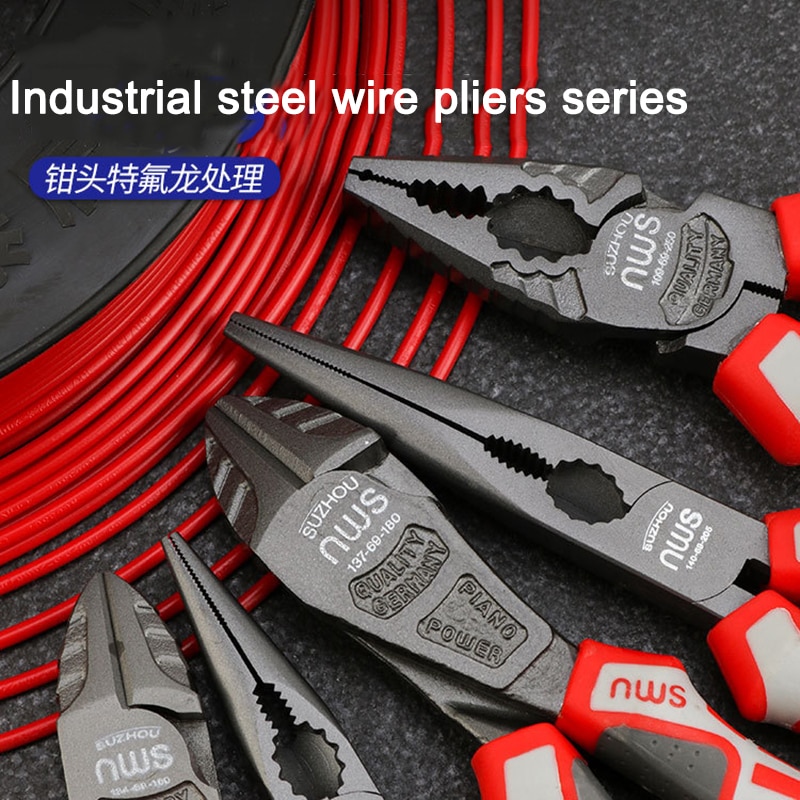 Industrial steel wire pliers Needle nose pliers diagonal cutting pliers Multifunction hand tools